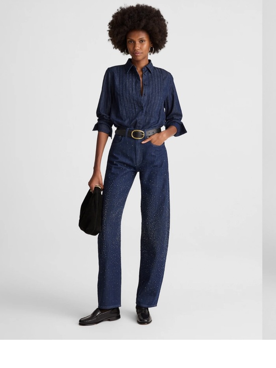 Madewell Denim - Madewell NWT Sz 30 Balloon Leg Rhinestone Embellished Jeans